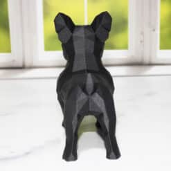 Low Poly French Bulldog Sculpture - Back