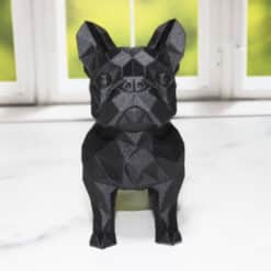 Low Poly French Bulldog Sculpture - Front