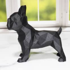Low Poly French Bulldog Sculpture - Left