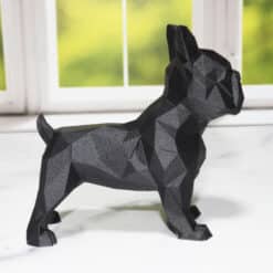 Low Poly French Bulldog Sculpture - Right