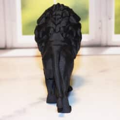 Low Poly Lion Sculpture - Back