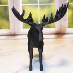 Low Poly Moose Sculpture - Front