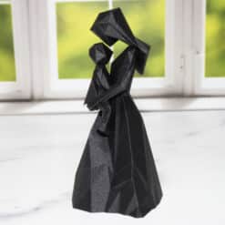 Low Poly Mother and Child Sculpture - Left