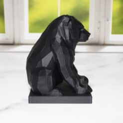 Low Poly Sitting Bear Sculpture - Right