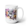 Maltese in Flowers 15oz Mug - Right