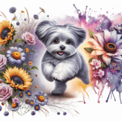 Maltese in Flowers 20oz Tumbler - Render