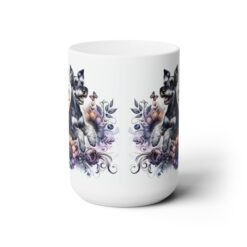 Manchester Terrier in Flowers 15oz Mug - Front
