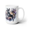 Manchester Terrier in Flowers 15oz Mug - Right