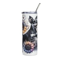 Manchester Terrier in Flowers 20oz Tumbler - Front