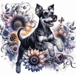 Manchester Terrier in Flowers 20oz Tumbler- Render