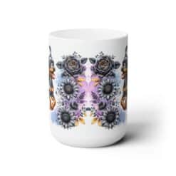 Miniature Pinscher in Flowers 15oz Mug - Front