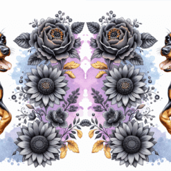 Miniature Pinscher in Flowers 15oz Mug - Render