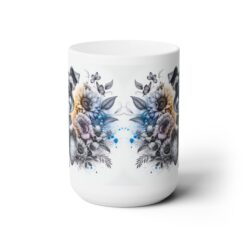 Miniature Schnauzer in Flowers 15oz Mug - Front