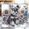 Miniature Schnauzer in Flowers 20oz Tumbler - Lifestyle