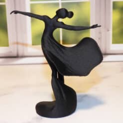 Minimalist Dancing Ballerina Sculpture - Back