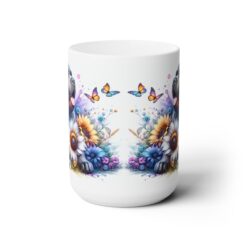 Neapolitan Mastiff in Flowers 15oz Mug - Front