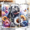 Neapolitan Mastiff in Flowers 20oz Tumbler - Lifestyle