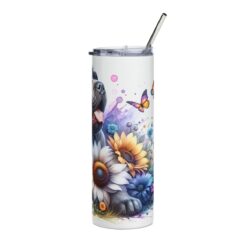 Neapolitan Mastiff in Flowers 20oz Tumbler - Right