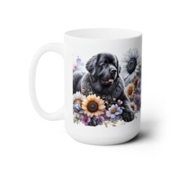 Newfoundland in Flowers 15oz Mug - Left