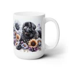 Newfoundland in Flowers 15oz Mug - Right