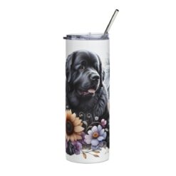 Newfoundland in Flowers 20oz Tumbler - Front