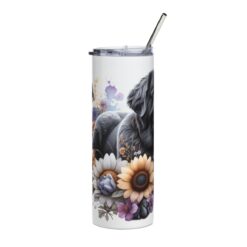 Newfoundland in Flowers 20oz Tumbler - Left