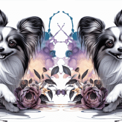 Papillon in Flowers 15oz Mug - Render