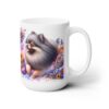 Pomeranian in Flowers 15oz Mug - Right