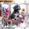 Portuguese Water Dog in Flowers 20oz Tumbler - Lifestyle