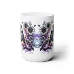 Pug in Flowers 15oz Mug - Front