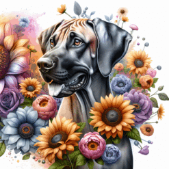Rhodesian Ridgeback in Flowers 20oz Tumbler - Render