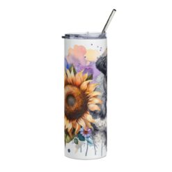 Saint Bernard in Flowers 20oz Tumbler - Left