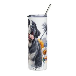 Saint Bernard in Flowers 20oz Tumbler - Right