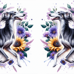 Saluki in Flowers 15oz Mug - Render
