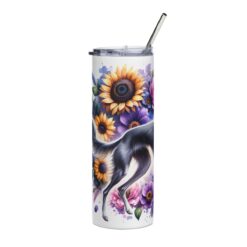 Saluki in Flowers 20oz Tumbler - Left