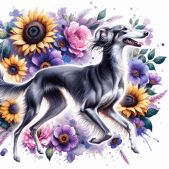 Saluki in Flowers 20oz Tumbler - Render
