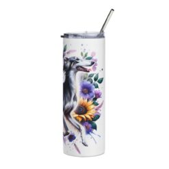 Saluki in Flowers 20oz Tumbler - Right