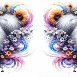 Samoyed in Flowers 15oz Mug - Render