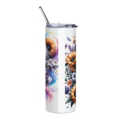 Samoyed in Flowers 20oz Tumbler - Back