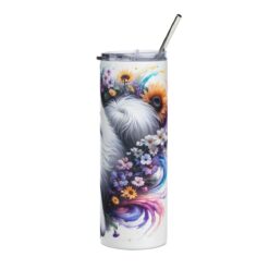 Samoyed in Flowers 20oz Tumbler - Right