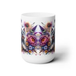 Scottish Terrier in Flowers 15oz Mug - Front