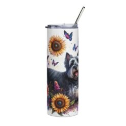 Scottish Terrier in Flowers 20oz Tumbler - Front