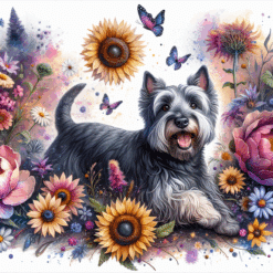 Scottish Terrier in Flowers 20oz Tumbler - Render