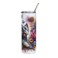 Scottish Terrier in Flowers 20oz Tumbler - Right