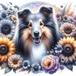 Shetland Sheepdog in Flowers 20oz Tumbler - Render