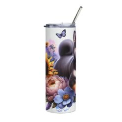 Shiba Inu in Flowers 20oz Tumbler - Left