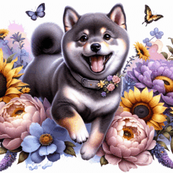 Shiba Inu in Flowers 20oz Tumbler - Render