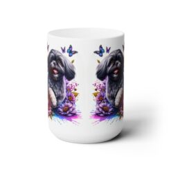 Shih Tzu in Flowers 15oz Mug - Front
