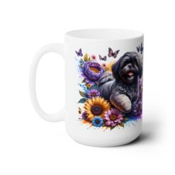 Shih Tzu in Flowers 15oz Mug - Left