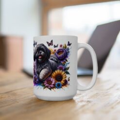 Shih Tzu in Flowers 15oz Mug - Lifestyle